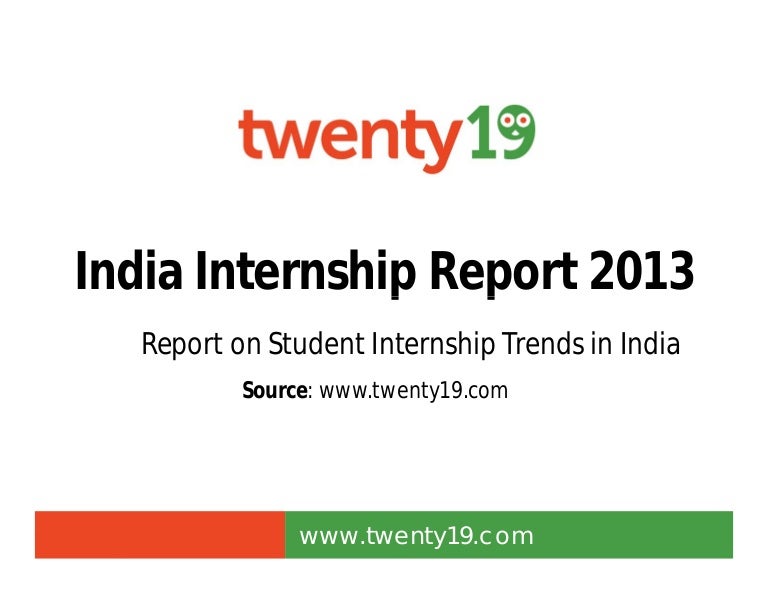 India Internship Report 2013