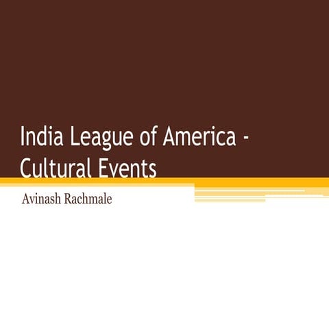 India League of America - Cultural Events
