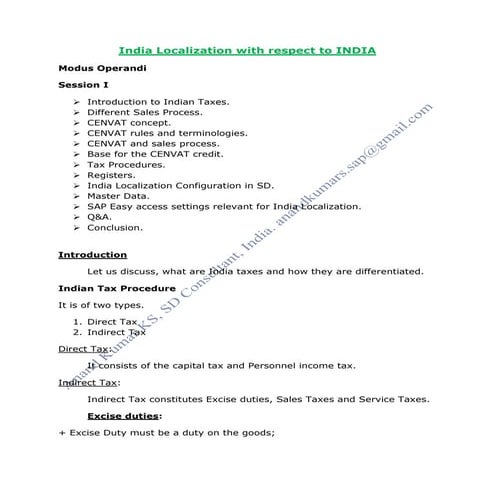 India localization with respect to india