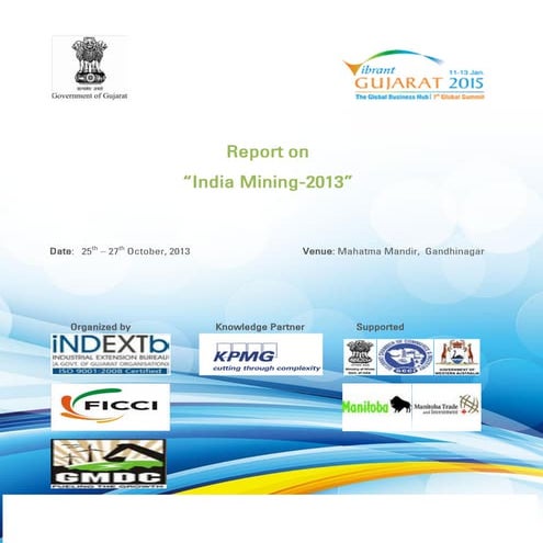 INDIA Mining - Gujarat Vibrant 2013