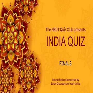Quiz-O-Sthan: The India Quiz (Finals)