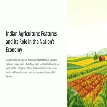 Role of Agriculture in Indian Economy | PPTX