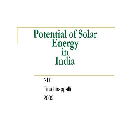 Indian pv-potential