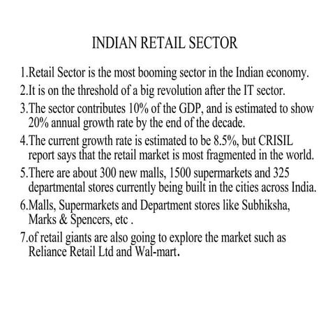 Indian Retail Sector