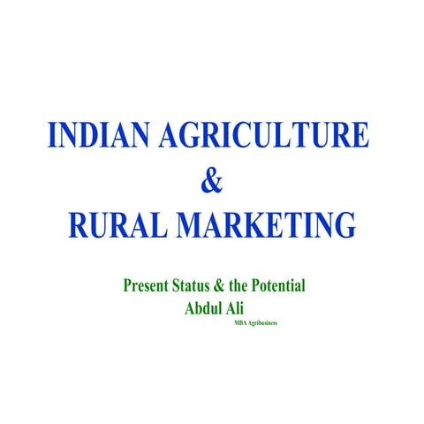 Indian agriculture