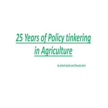 Indian agriculture post 1991