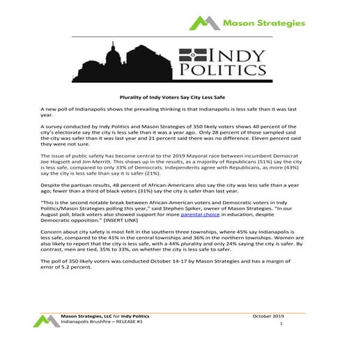 Indy Politics/Mason Strategies October Poll (Crime)