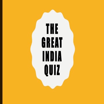 India quiz 2016 Questions with Answers | PPTX