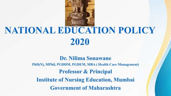PPT on national education policy india 2020 | PPT