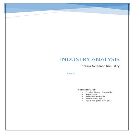 Industry Analysis- Indian aviation industry