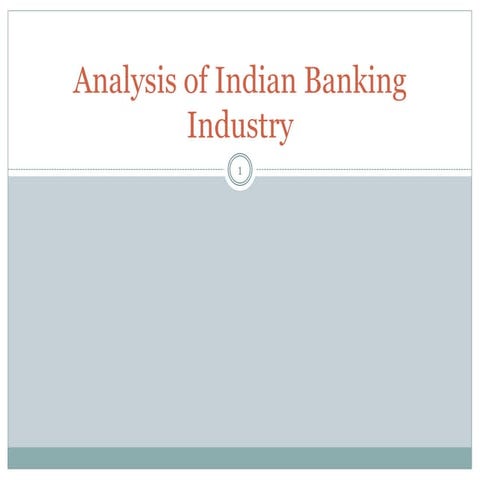 Indian banking industry analysis