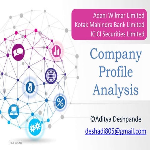 Indian company profile analysis- Adani, Kotak Mahindra, ICICI Securities