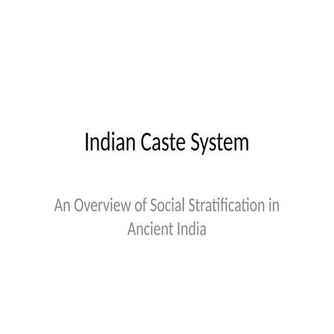Indian_Caste_System simple explained cbse