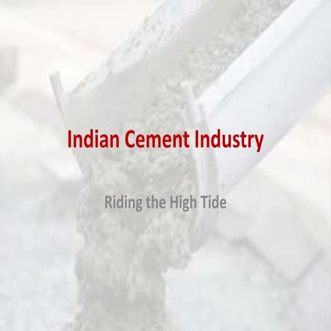 Overview on indian Cement Industry | PDF