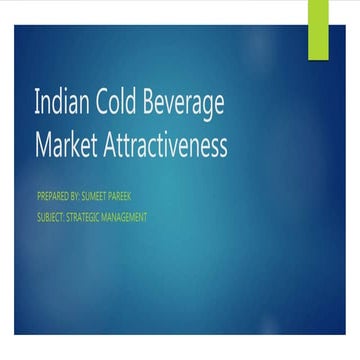 Indian cold beverage (Porter Five Forces Analysis)