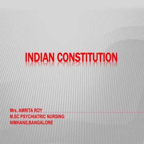Indian constitution for msc nursing