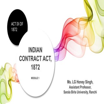 Module I: The Indian Contract Act, 1872.pptx