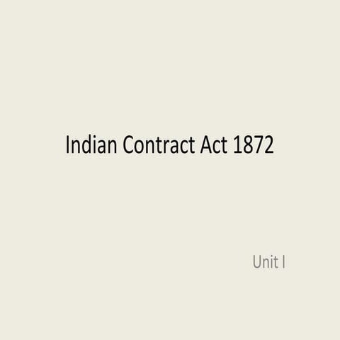 Indian contract act 1872