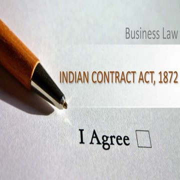 Indian contract act, 1872 (Business Law)