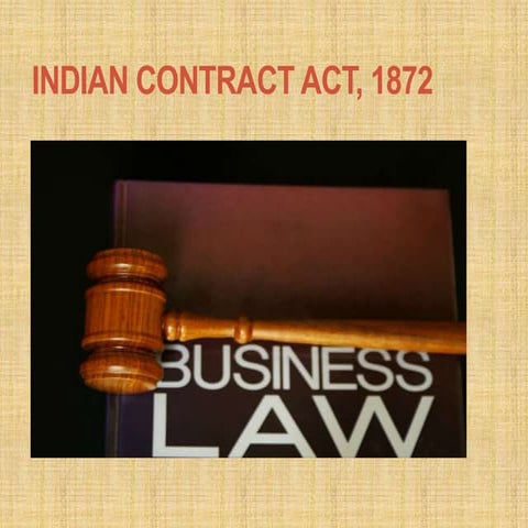 Indian contract act, 1872