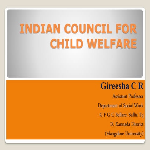 Indian council for child development
