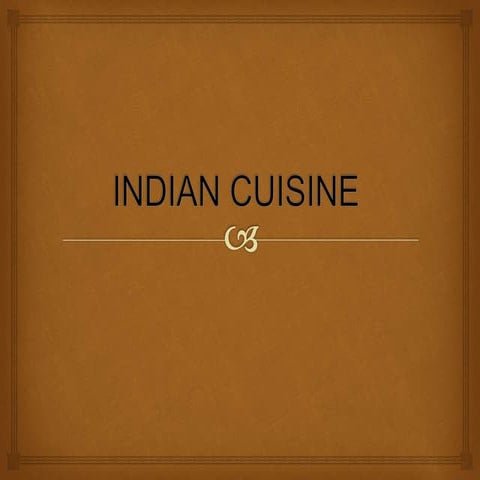 Indian cuisine