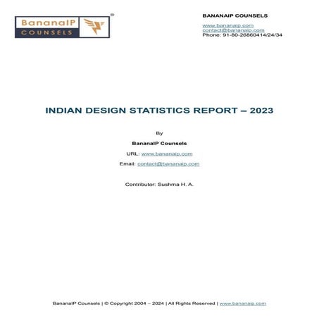 Indian Design Statistics for 2023 By BananaIP Counsels