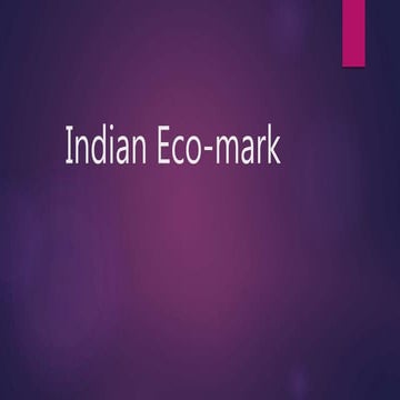 Indian eco mark 
