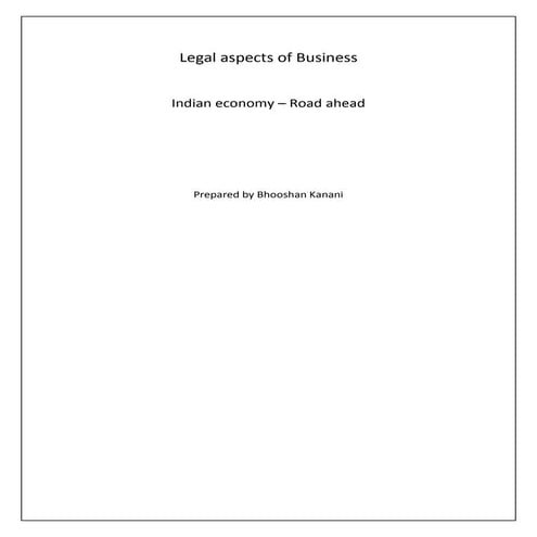 Indian economy - Road ahead