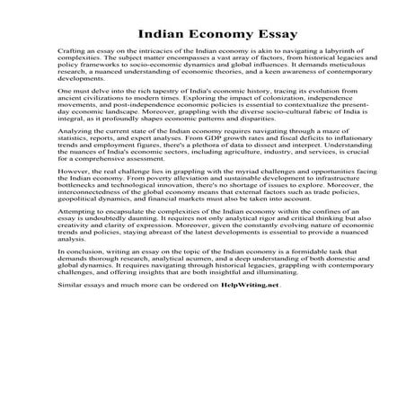 Indian Economy Essay.pdf