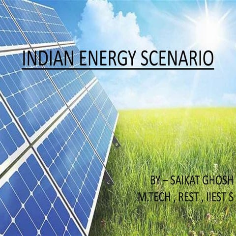 Indian energy scenario by saikat ghosh 