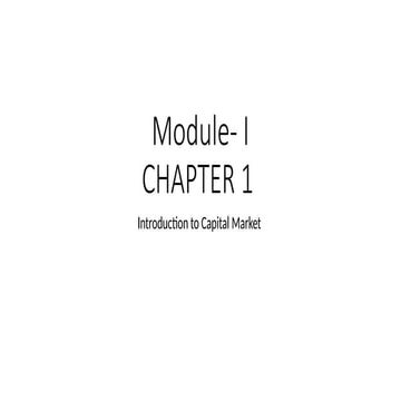 Comprehensive Introduction to Indian Capital Markets and Financial ...