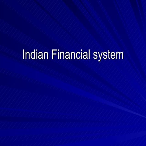 Indian Financial System
