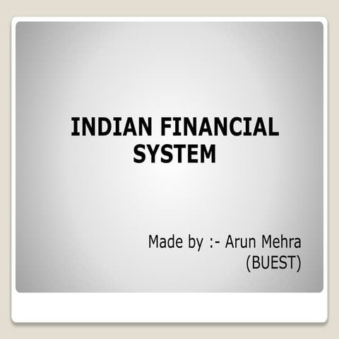Indian financial system