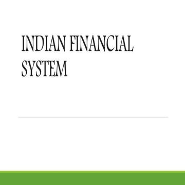 Indian financial system