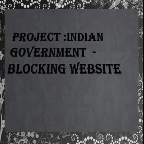 Indian goverment  blocking websites