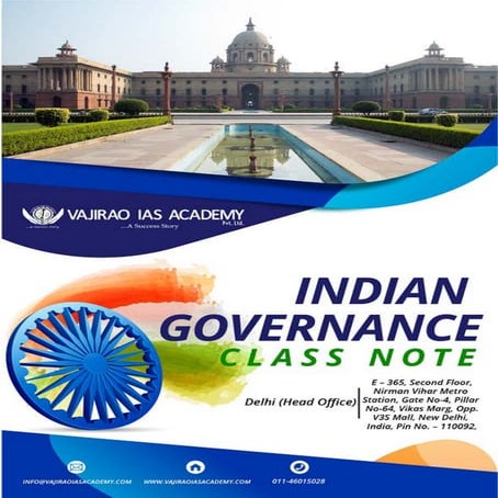Indian governance class note for upsc aspirants 16 apr 2019