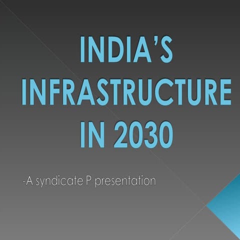 Indian Infrastructure In 2030