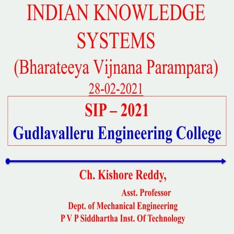 INDIAN KNOWLEDGE SYSTEMS -Bharateeya Vijnana Parampara.pdf