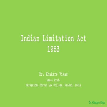 Indian limitation act 1963
