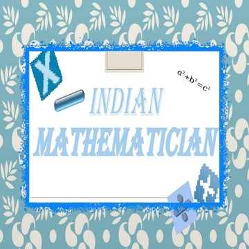 Contributions of s.ramanujan in mathematics | PPT
