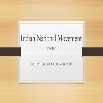 Indian national movement