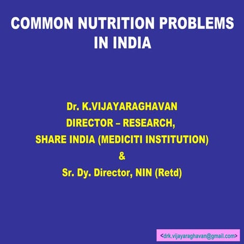 Nutritional problems in public health | PPTX