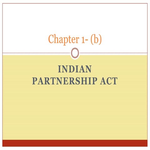 Indian partnershipact