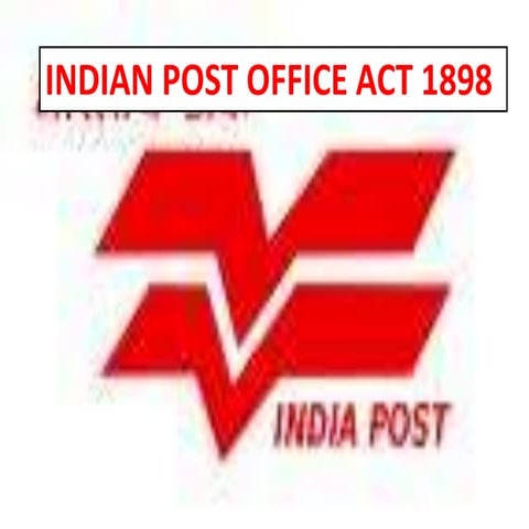 Indian post offfice act,1898