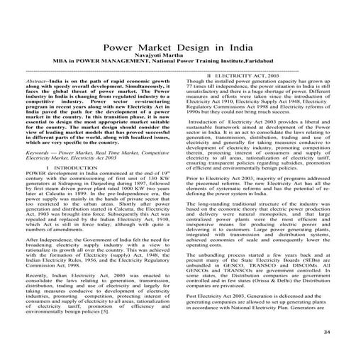 Indian power market design