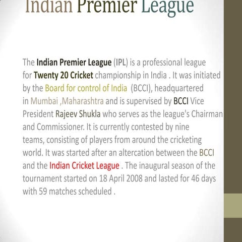 Indian premier league