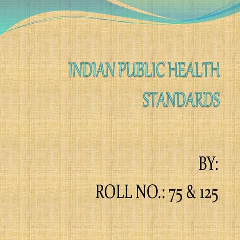 Indian public health standards