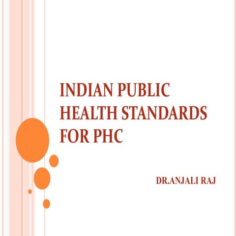Indian Public Health Standards For Primary Health Centre