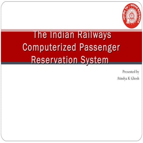 Indian railway   prs system